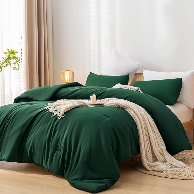weigelia Queen Comforter Set Boho Emerald Green Comforter by WEIGELIA