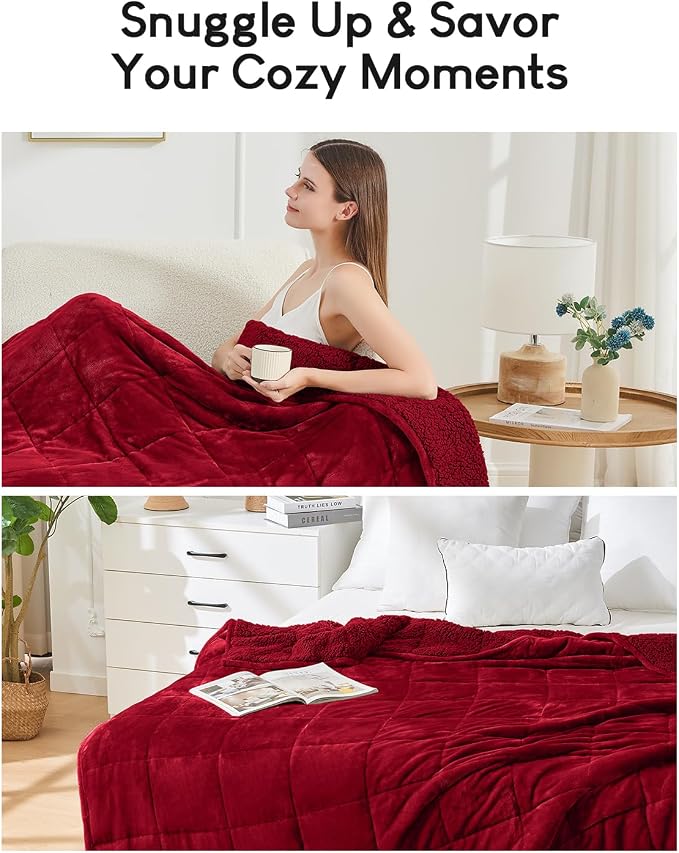 Cottonblue Sherpa Weighted Blanket - Image 6
