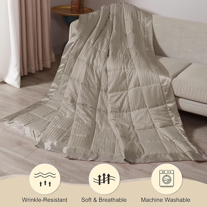 downluxe Weighted Blanket Queen Size, 15 lb Weighted Blanket - Image 6