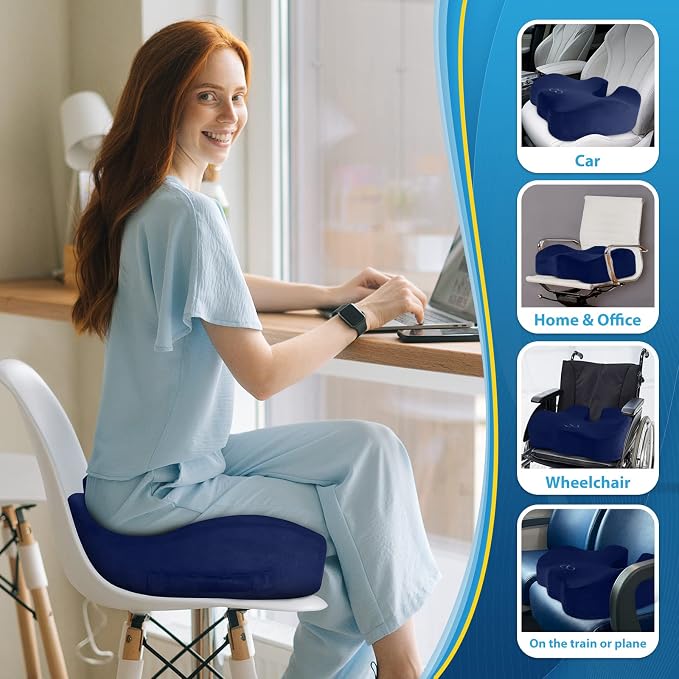 BlissTrends Seat Cushion, 5.2in Thick Memory Foam Cushions - Image 6