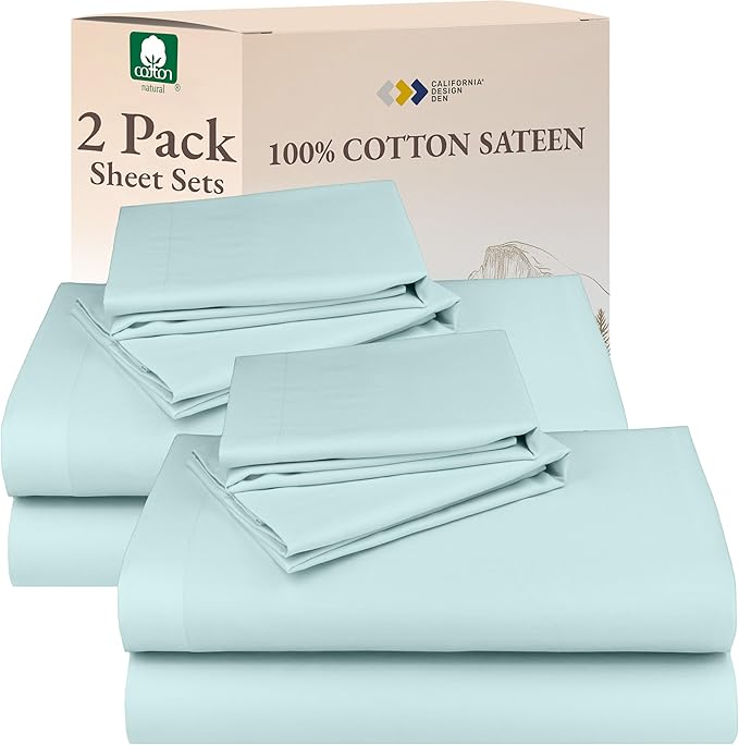 California Design Den 100% Cotton 2-Pack Sheets Set by CaliforniaDesignDen