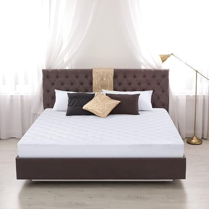 Utopia Bedding Quilted Fitted Mattress Pad, Twin Size, Elastic Fitted Mattress - Image 7