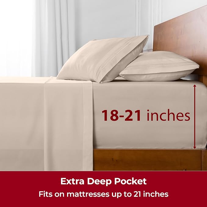 Mellanni Extra Deep California King Sheets - Image 6