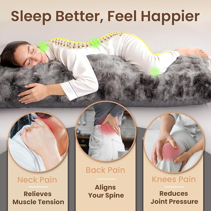 ZonLi Fluffy Body Pillow for Adults, Fuzzy Faux Fur Body Pillow - Image 4