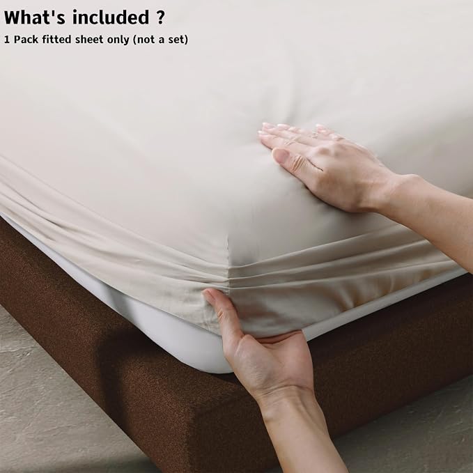 100% Egyptian Cotton Fitted Sheet, 600 Thread Count, 8-16" Deep Pocket Sheet - Image 4