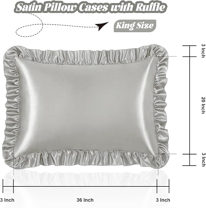 Homiest Ruffle Satin Pillowcase - Image 3