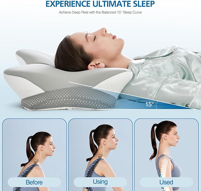Krightlink Ergonomic Memory Foam Cervical Pillow - Image 4