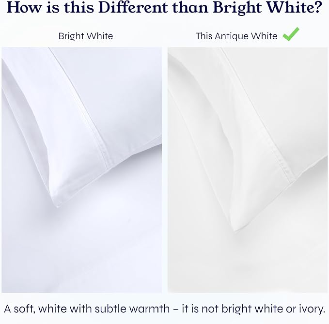 California Design Den Twin Fitted Sheet, Soft 400 Thread Count 100% Cotton - Image 5