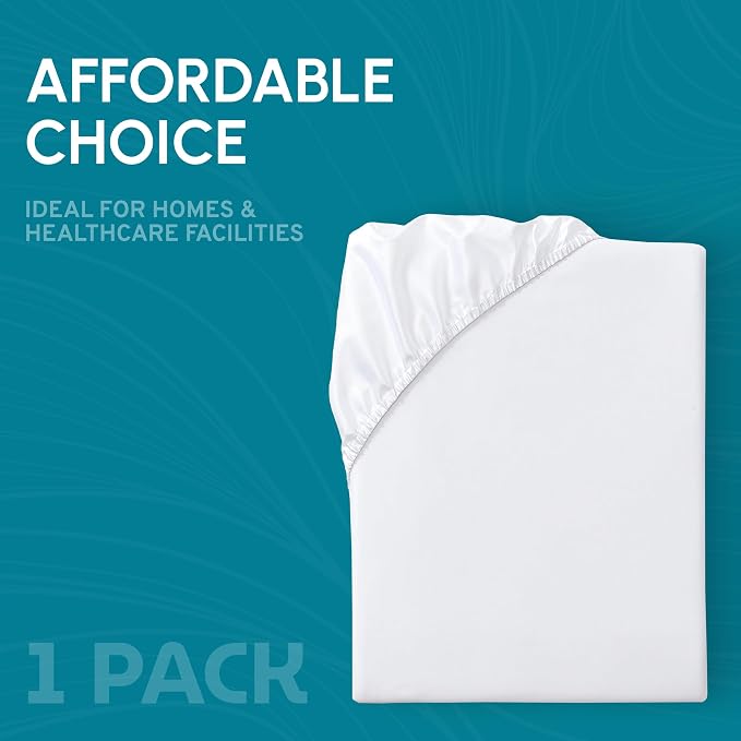 White Classic Fitted Hospital Bed Sheets, Cotton Fitted Sheet - Image 6