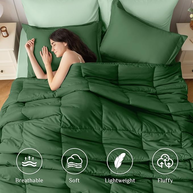 JOLLYVOGUE King Comforter Set, Ultra-Soft Bed in a Bag King Size 7 Pieces - Image 2
