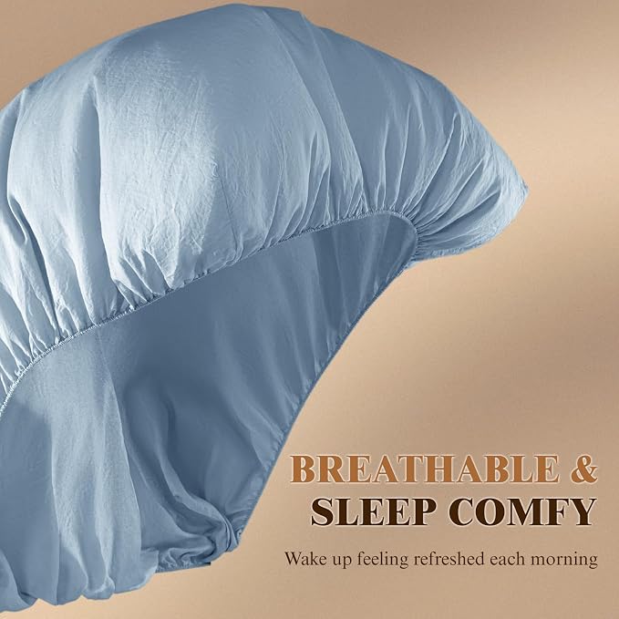 SONORO KATE 100% French Linen Fitted Sheet - Image 3