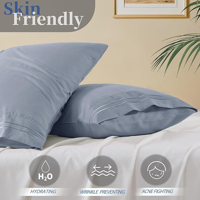 Vonty 2 Pack King Pillow Cases - Image 3