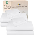 California Design Den 100% Cotton 2-Pack Sateen Sheets by CaliforniaDesignDen