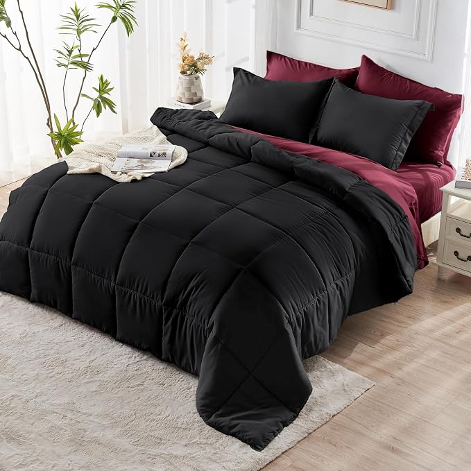JOLLYVOGUE Full Comforter Set, Ultra-Soft Bed in a Bag Full Size 7 Pieces - Image 8