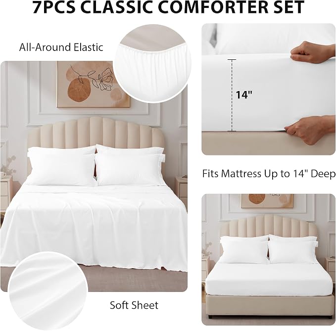 Twin XL Comforter Set White - Image 2