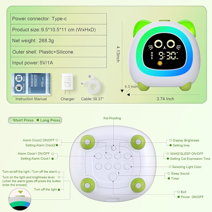 ANALOI Alarm Clock for Kids, Ok to Wake Clock for Kids - Image 6