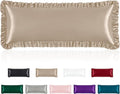 Homiest Ruffle Satin Body Pillow Cover, Silky Satin Body Pillowcase by Homiest