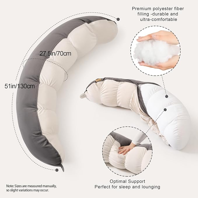 Peallow – Long Round Body Pillow - Image 3