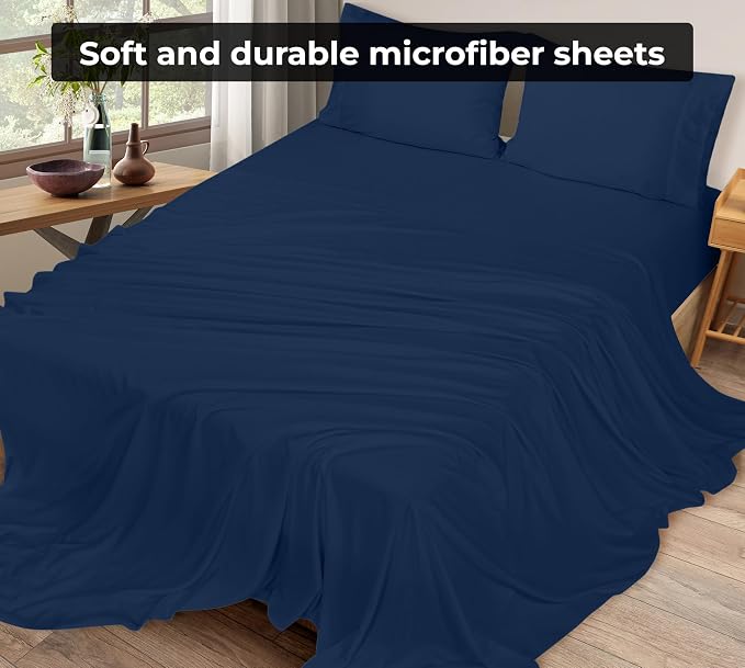 Royale Linens 2 Pack Bulk Flat Sheet Set - Image 5