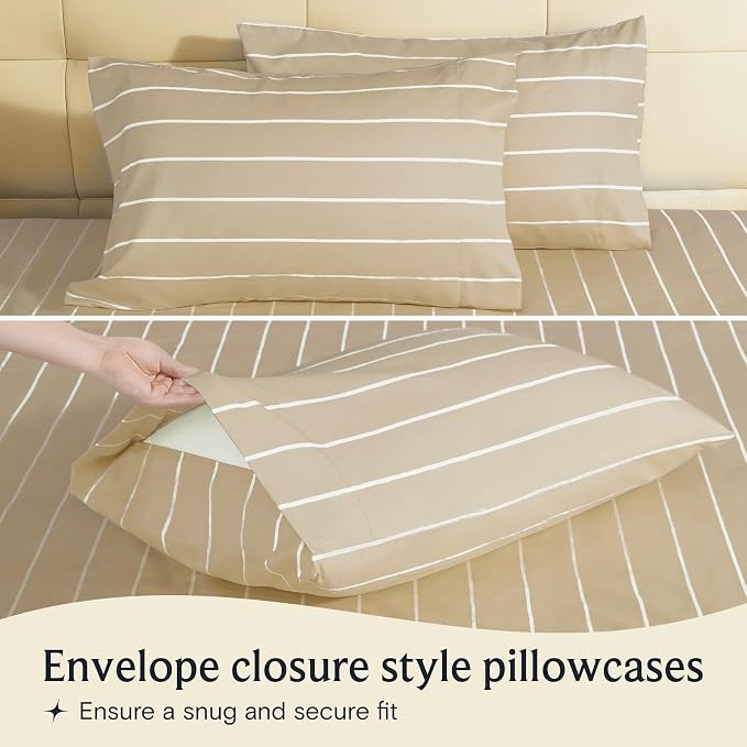 LuxClub 4 PC Queen Size Sheet Set, Breathable Luxury Bed Sheets, Deep Pockets - Image 4