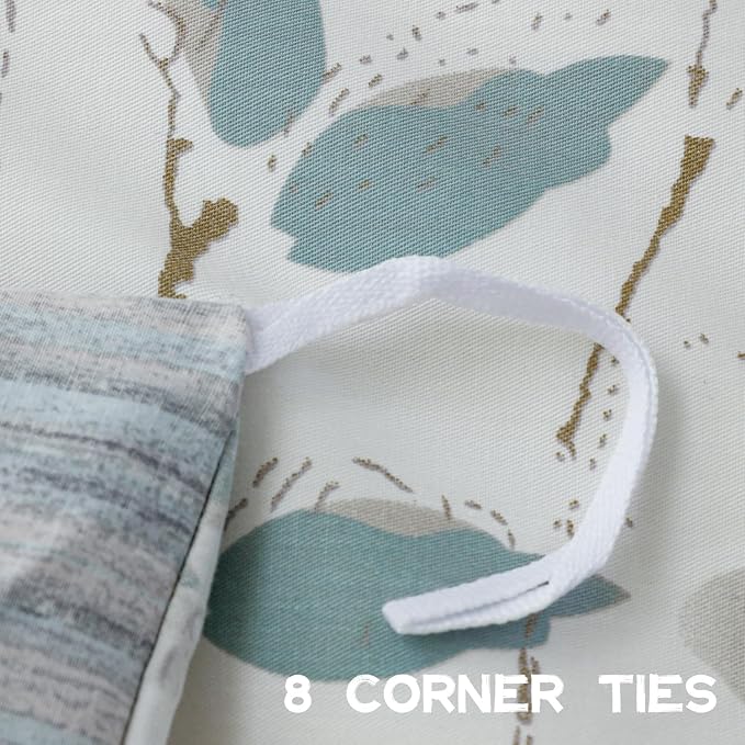 OAITE Duvet Cover Set Queen Size Floral Pattern 500 Thread Count Ultra Soft - Image 5