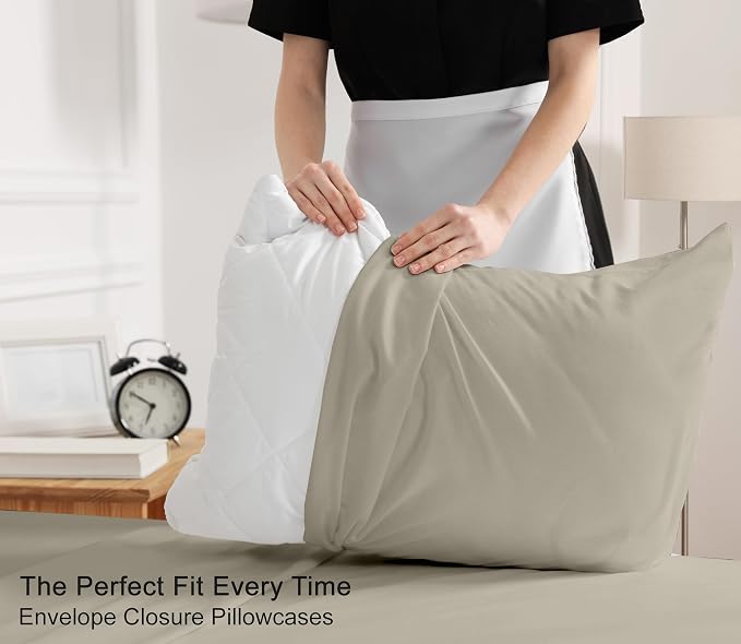 RUVANTI 100% Cotton Sheets – King Size Percale Bedding, Cooling & Breathable - Image 7