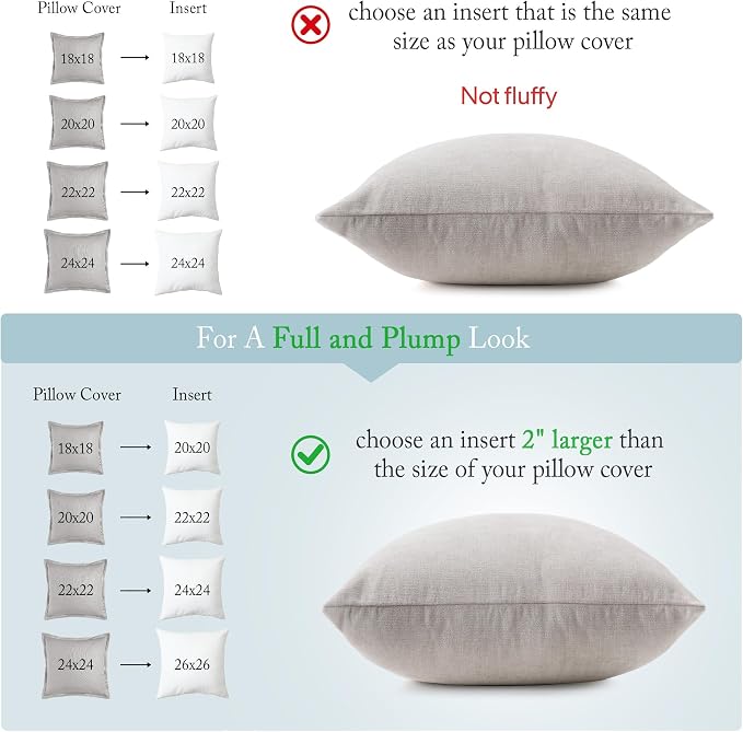 puredown® 28 x 28 Feather Down Throw Pillow Insert, 1 Pack Euro Pillow - Image 5