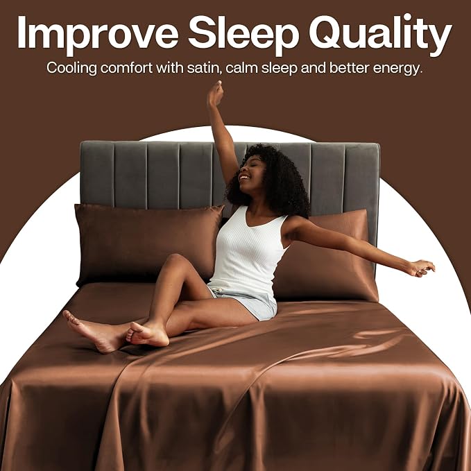 MR&HM Satin Pillowcase for Hair and Skin, Silk Satin Pillowcase 2 Pack - Image 5