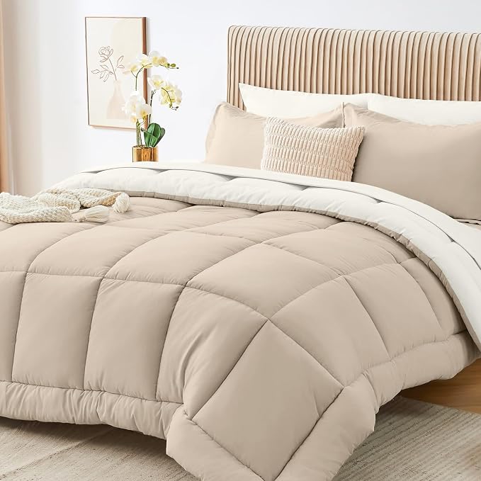 Sasttie Full Size Comforter Sets, 7 Pieces Reversible Bed in a Bag Full by SASTTIE