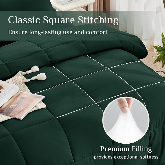 JOLLYVOGUE Twin Comforter Set, Ultra-Soft Bed in a Bag Twin Size 5 Pieces - Image 3