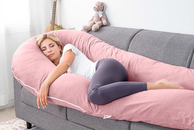 Meiz Pregnancy Pillow, Cooling Silky Pregnancy Pillows - Image 4