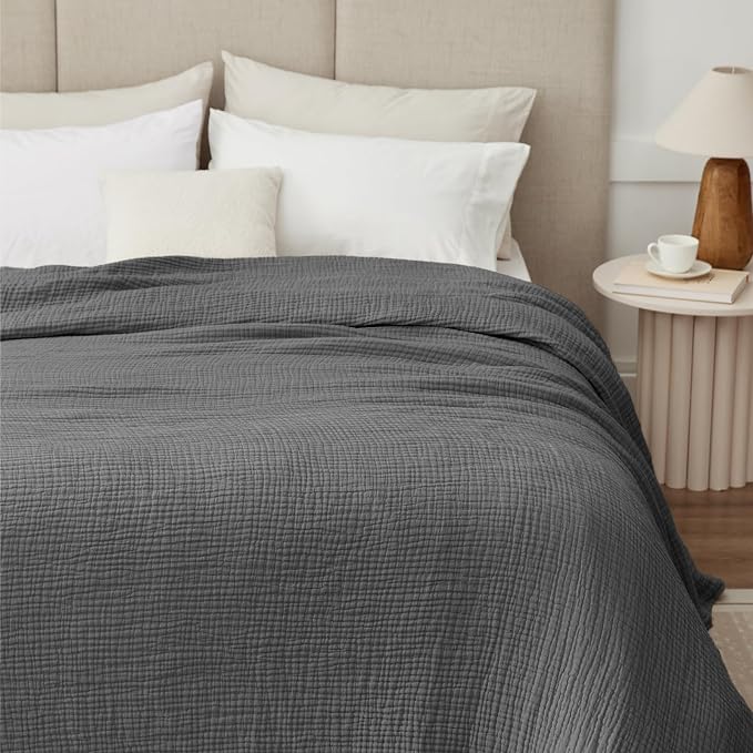 100% Cotton Muslin Blanket 50" x 60", Breathable and Lightweight Cotton Throw - Image 6