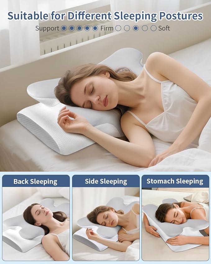 Cervical Neck Pillow for Pain Relief -Ergonomic Side Sleeper Pillow for Sleeping - Image 6