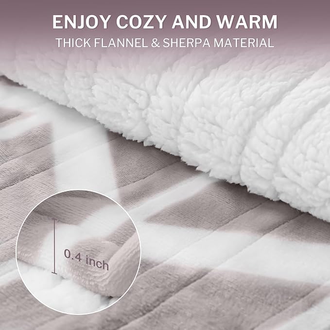 VENTIMI Electric Blanket Heated Throw, Fast Heating Blankets - Image 3