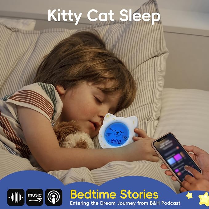 B&H Sleep Trainer Clock for Toddler, Cute Kids Ok to Wake Alarm Clock, Drop - Image 6