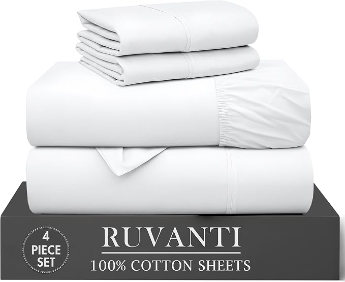 RUVANTI 4 Pcs Cotton Sheets by Ruvanti