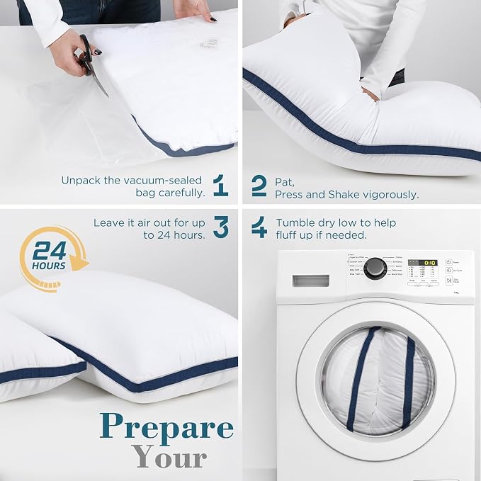 viewstar Bed Pillows Queen Sizes Set of 2, Hotel Quality Cooling Down - Image 7
