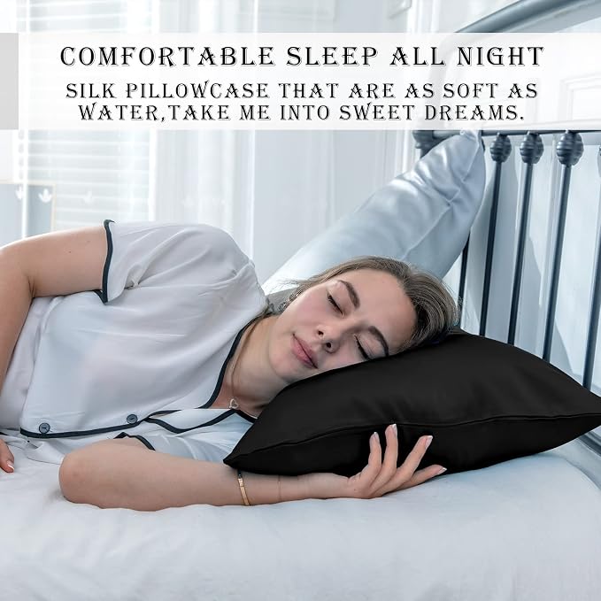 Silk Pillow Cases 2 Pack Soft Breathable and Sliky King Size Pillow Cases Set - Image 6