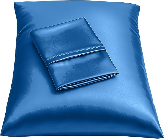 BLISSFORD Royal Blue Satin Pillowcase by BLISSFORD