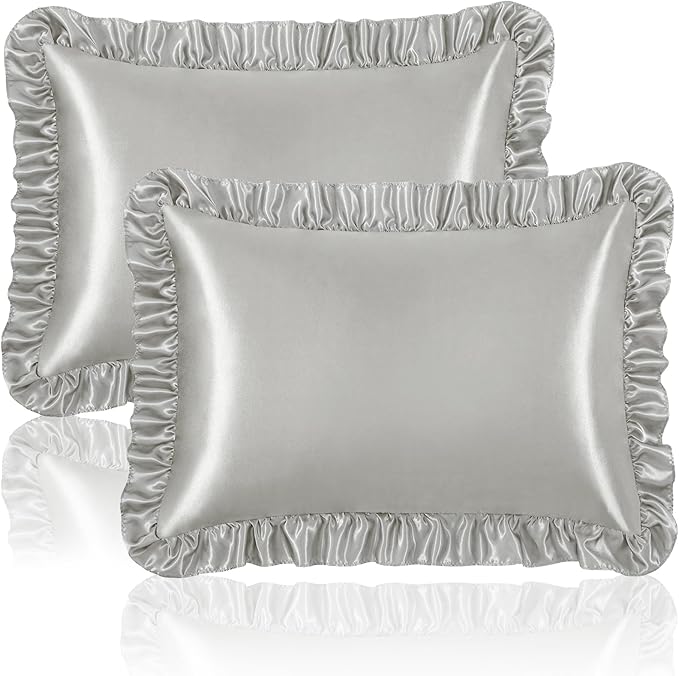 Homiest Ruffle Satin Pillowcase by Homiest