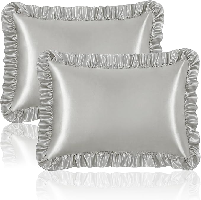 Homiest Ruffle Satin Pillowcase by Homiest