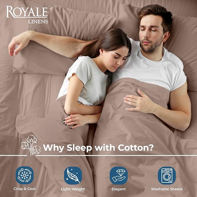 Royale Linens 100% Organic Cotton Twin XL Flat Sheet Only - Image 3