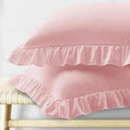 KKJIAF Ruffle Pillow Cases Queen Size Set of 2, Ruffled Pillow Covers by KKJIAF