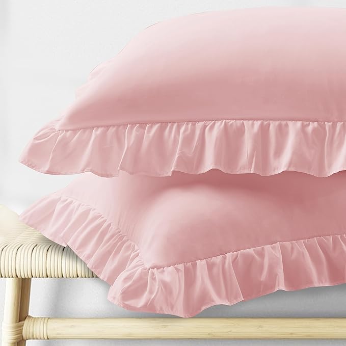 KKJIAF Ruffle Body Pillow Cases Set of 1, Ruffled Pillow Covers by KKJIAF