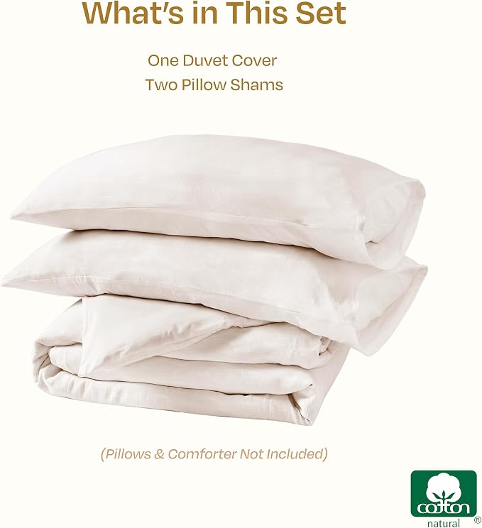 California Design Den King Size Duvet Cover Set, 3 Piece Duvet Cover & Sham Set - Image 4