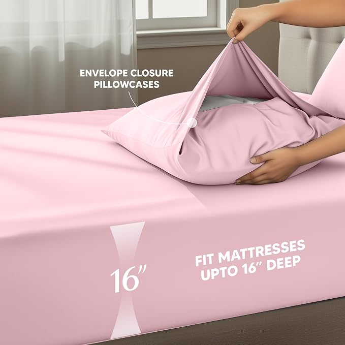 Utopia Bedding Queen Size Sheet Set – 4 Piece Bed Sheets, Soft and Breathable - Image 4