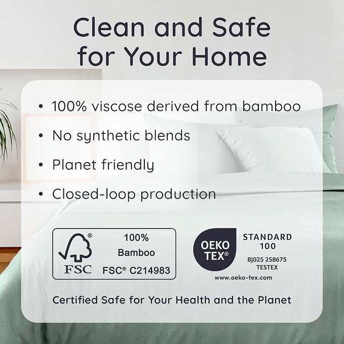 Bambaw 100% Viscose Derived from Bamboo Sheets Full Size Set – 4pcs Cooling - Image 6