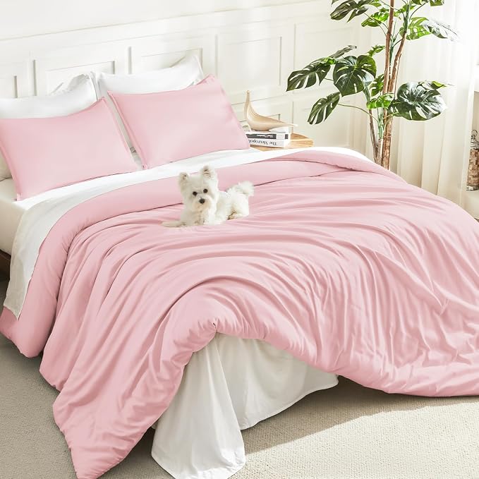 Litanika Pink Twin/Twin XL Comforter Set, 2 Pieces Girls Teen Kids Cute Soft by Litanika