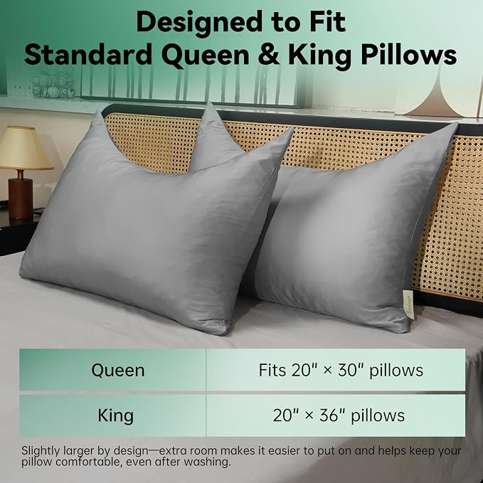 Cooling Curved Pillowcase for Side Sleeper Pillow - Image 8