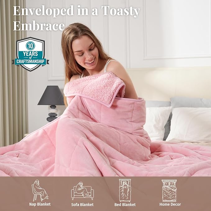 Topblan Sherpa Fleece Weighted Blanket - Image 5